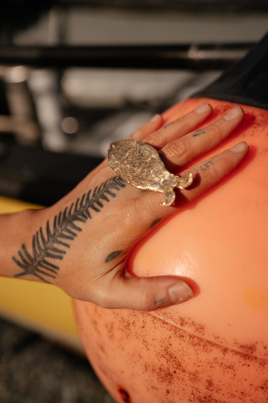 Tabby Booth X Rare Bear Jewellery • 24-Carat Gold Plated Fish Ring