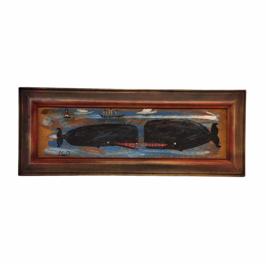 Steve Camps Original Framed Whale Painting