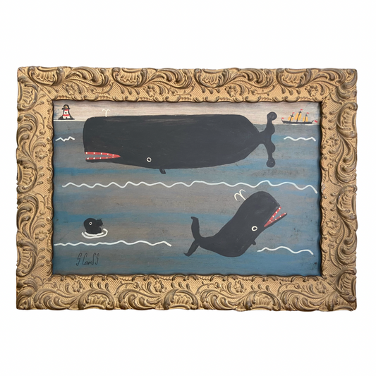 Steve Camps Original Framed Whale Painting
