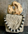 Emme Wears Handcrafted Foraged Glass Square Bead Necklace