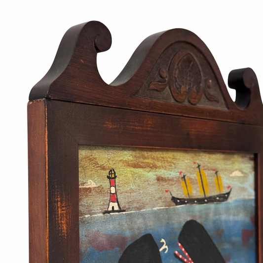 Steve Camps Original Framed Whale Painting