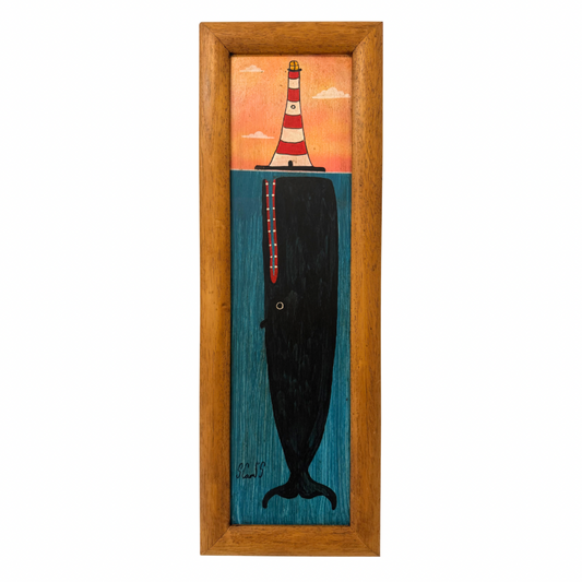Steve Camps Original Framed Whale Painting