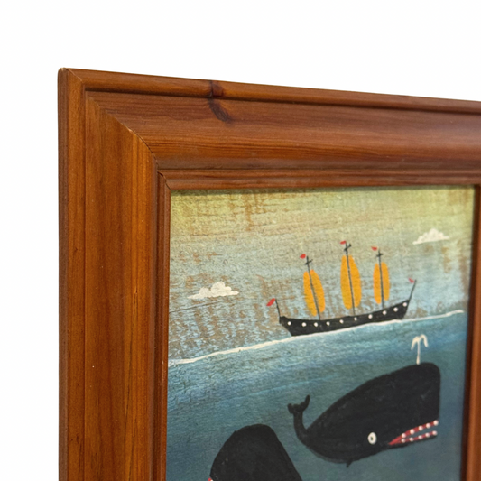 Steve Camps Original Framed Whale Painting