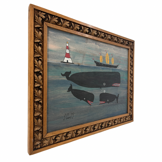 Steve Camps Original Framed Whale Painting