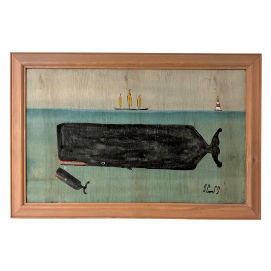 Steve Camps Original Framed Whale Painting