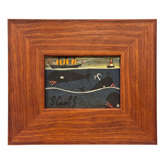 Steve Camps Original Framed Whale Painting