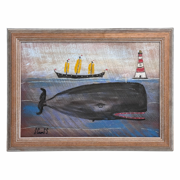 Steve Camps Original Framed Whale Painting