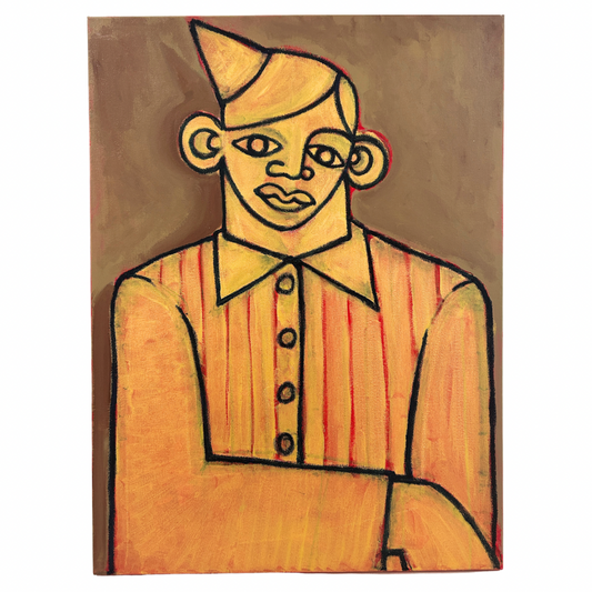 Vaughan Baker Original Painting on Canvas • Melancholy Of A Golden Boy