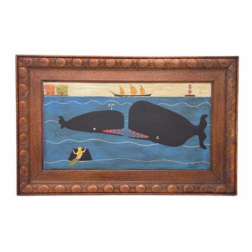 Steve Camps Original Framed Whale Painting