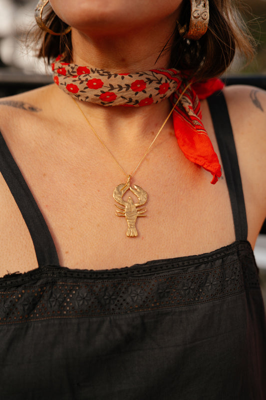 Tabby Booth X Rare Bear Jewellery • 24-Carat Gold Plated Lobster Pendant