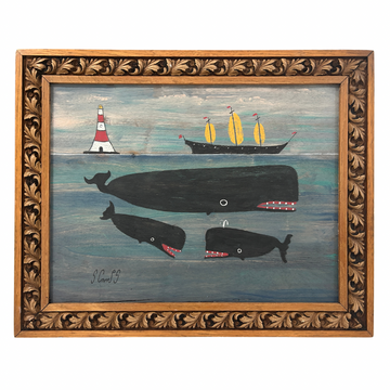 Steve Camps Original Framed Whale Painting