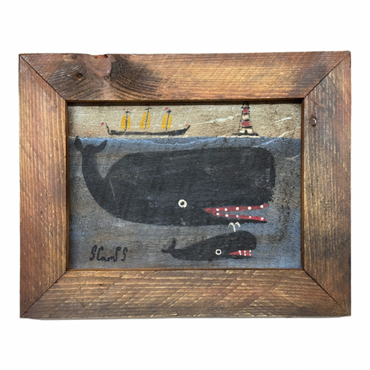 Steve Camps Original Framed Whale Painting