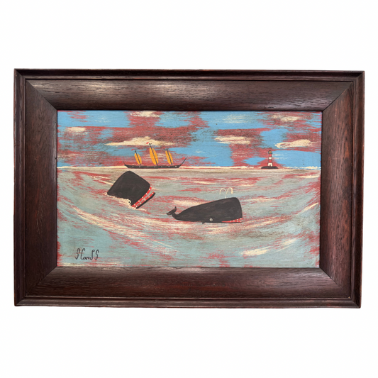 Steve Camps Original Framed Whale Painting
