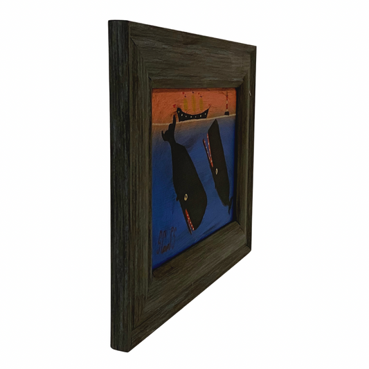 Steve Camps Original Framed Whale Painting