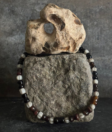 Emme Wears Handcrafted Foraged Glass Tidal Hourglass Necklace