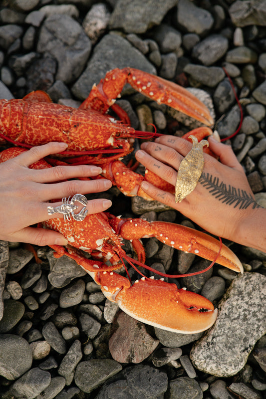 Tabby Booth X Rare Bear Jewellery • 24-Carat Gold Plated Lobster Ring