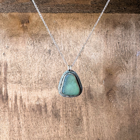 Joelle Poulos Hand Crafted Seaglass Pendant Necklace