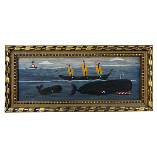 Steve Camps Original Framed Whale Painting