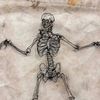 Ben Baker Original Dancing Skeleton Wire Drawing Automata On Canvas