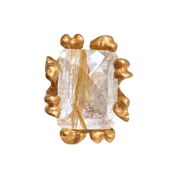 Claire English Bone Posey Gold Vermeil Venus Hair Quartz Ring