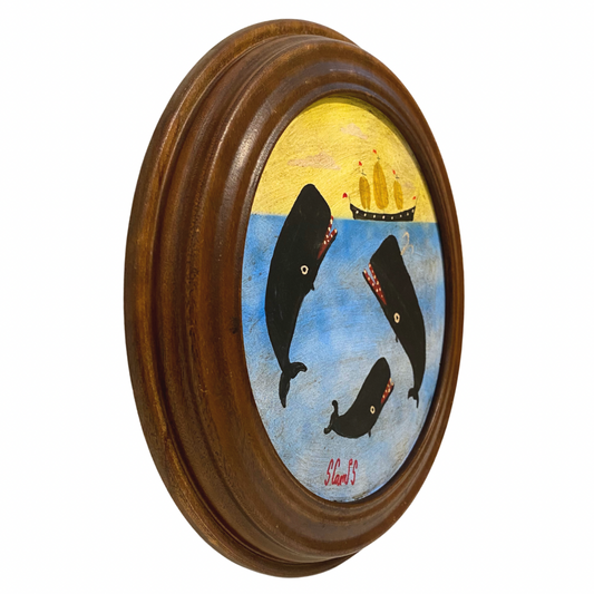 Steve Camps Original Framed Whale Painting
