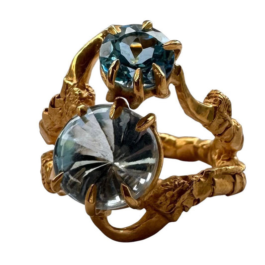 Claire English Magpie Loot Ring Set with Topaz