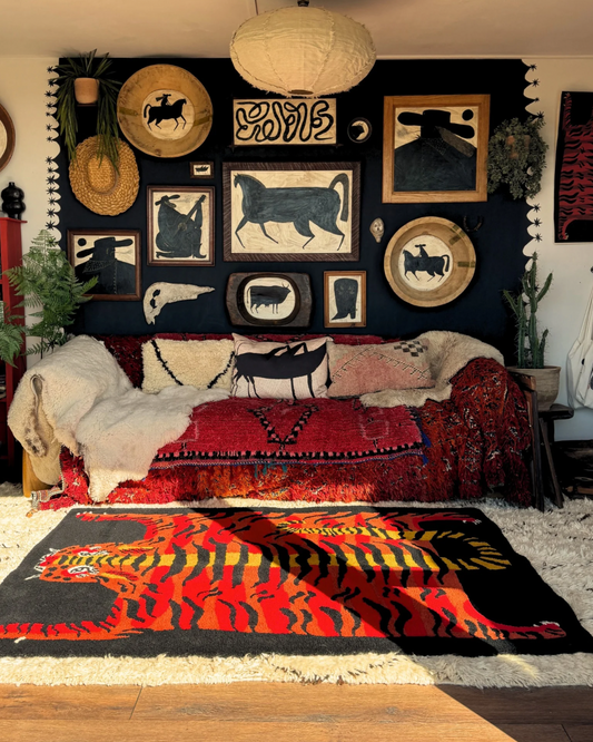 Tabby Booth x TikTik Studio 100% Natural Wool Tiger Rug