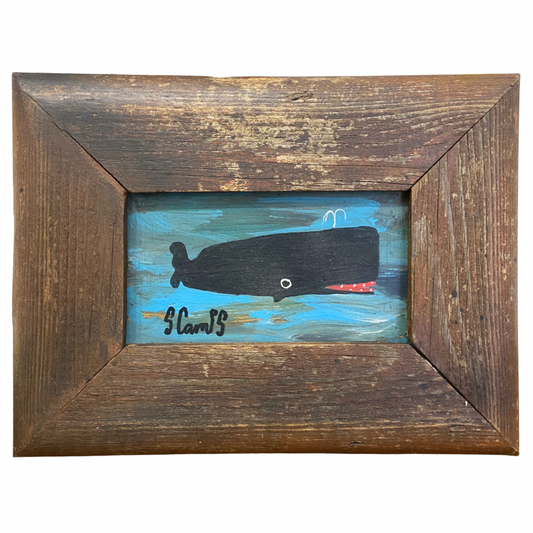 Steve Camps Original Framed Whale Painting