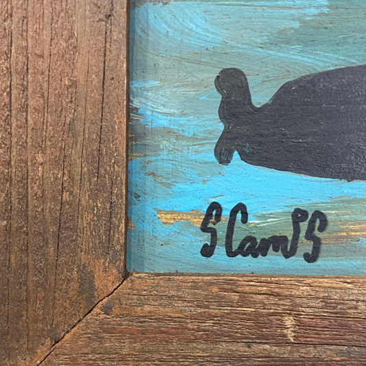 Steve Camps Original Framed Whale Painting