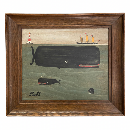 Steve Camps Original Framed Whale Painting