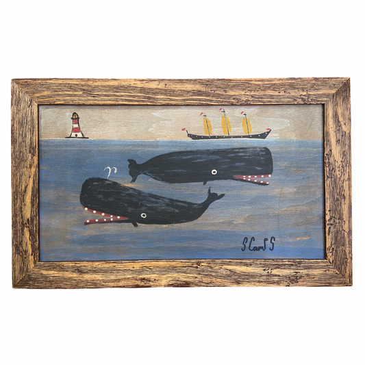 Steve Camps Original Framed Whale Painting