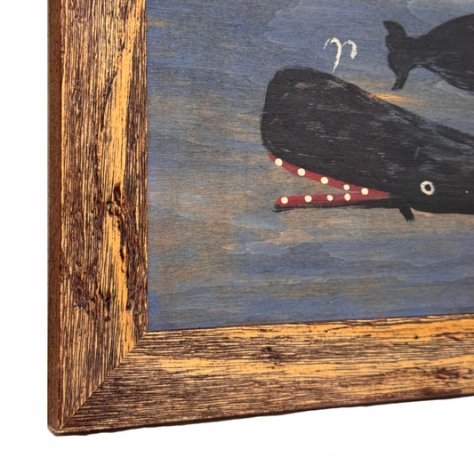 Steve Camps Original Framed Whale Painting
