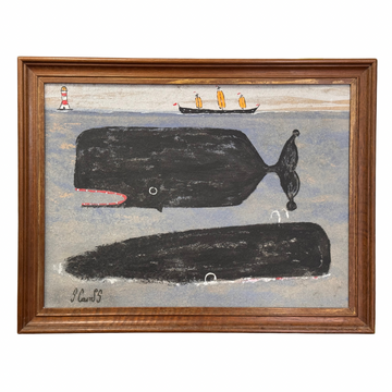 Steve Camps Original Framed Whale Painting