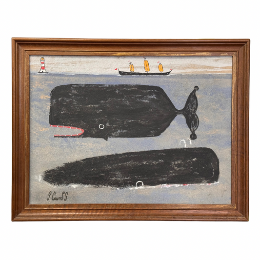 Steve Camps Original Framed Whale Painting