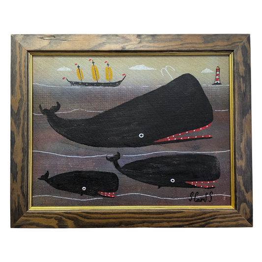 Steve Camps Original Framed Whale Painting