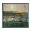 Meredith Owen 'Two Suns' Original Oil Painting on Ply Framed