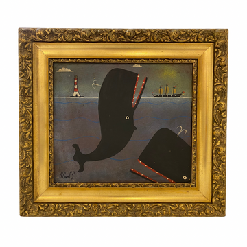 Steve Camps Original Framed Whale Painting