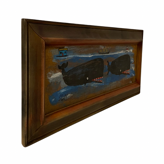 Steve Camps Original Framed Whale Painting