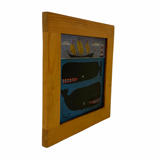Steve Camps Original Framed Whale Painting