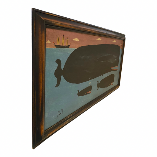 Steve Camps Original Framed Whale Painting