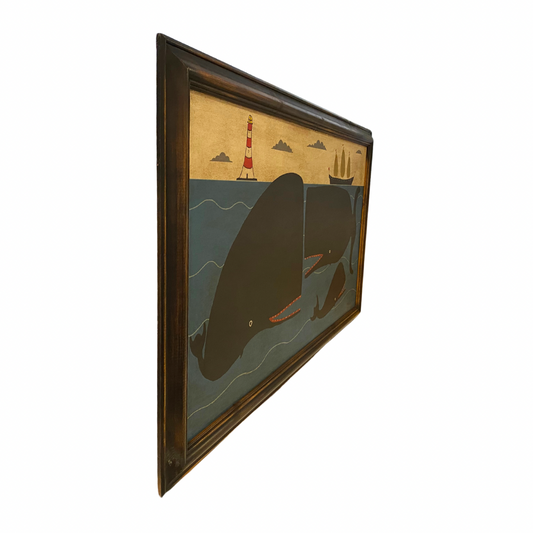 Steve Camps Original Framed Whale Painting