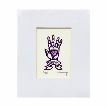 Tamsyn Swingler Original Lino Print (Purple)