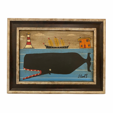 Steve Camps Original Framed Whale Painting