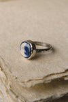 Eloise Rose Handmade Recycled 925 Silver & Porcelain Ring • Moon