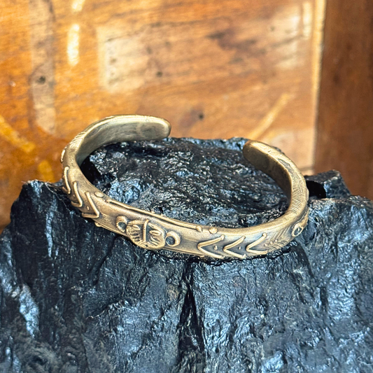 Natasha Ratcliffe Hand Crafted Solid Bronze Face Bangle