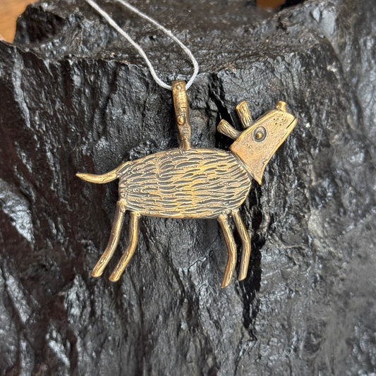 Natasha Ratcliffe Hand Crafted Solid Bronze Hound Pendant Necklace