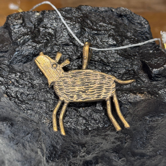 Natasha Ratcliffe Hand Crafted Solid Bronze Hound Pendant Necklace