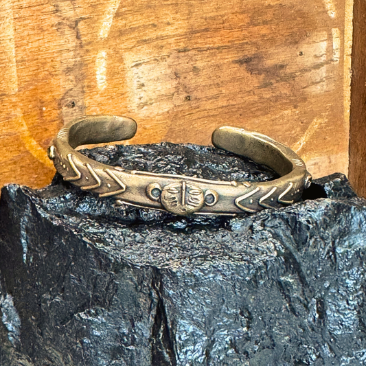 Natasha Ratcliffe Hand Crafted Solid Bronze Face Bangle