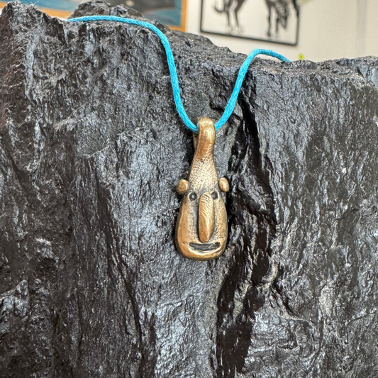 Natasha Ratcliffe Hand Crafted Solid Bronze Face Pendant Necklace