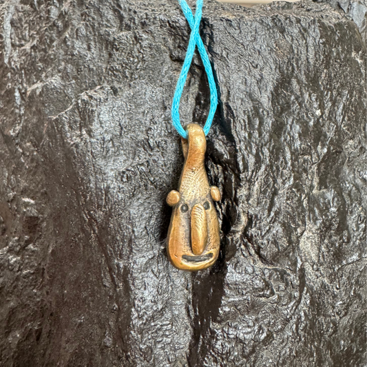 Natasha Ratcliffe Hand Crafted Solid Bronze Face Pendant Necklace